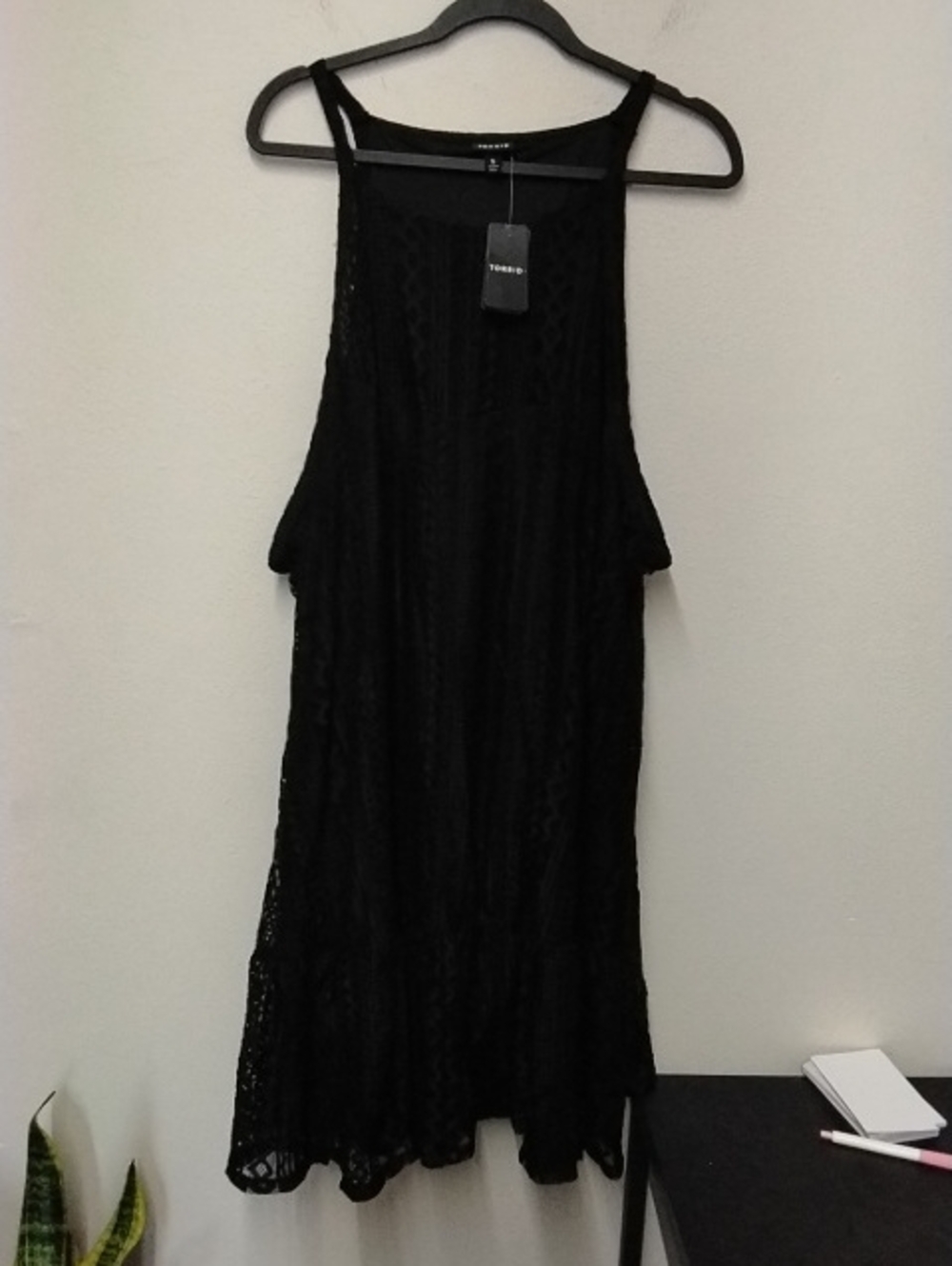 torrid Black Lace Mini Dress with Tank Straps